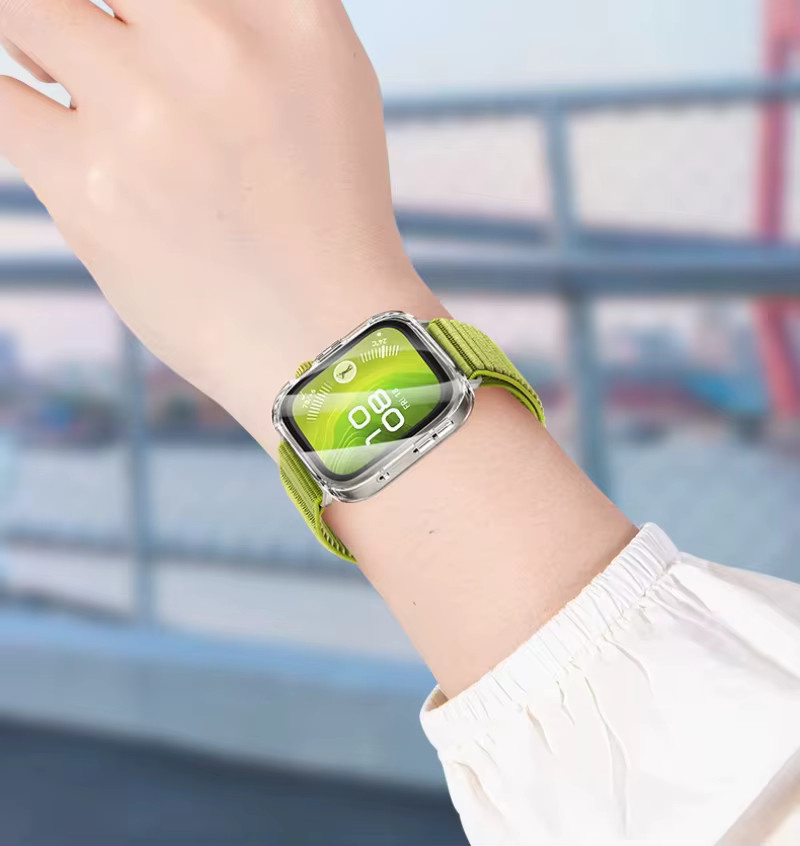 NEY Displayschutzhülle mit gehärtetem Glas und Abdeckung für Huawei Watch Fit 4/4 Pro in Transparent und Green - Bild 3