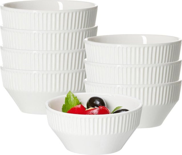 Ritzenhoff & Breker Dipschalen Kelly aus Porzellan, Weiß, 8er Set, Durchmesser: 10 cm - Bild 1