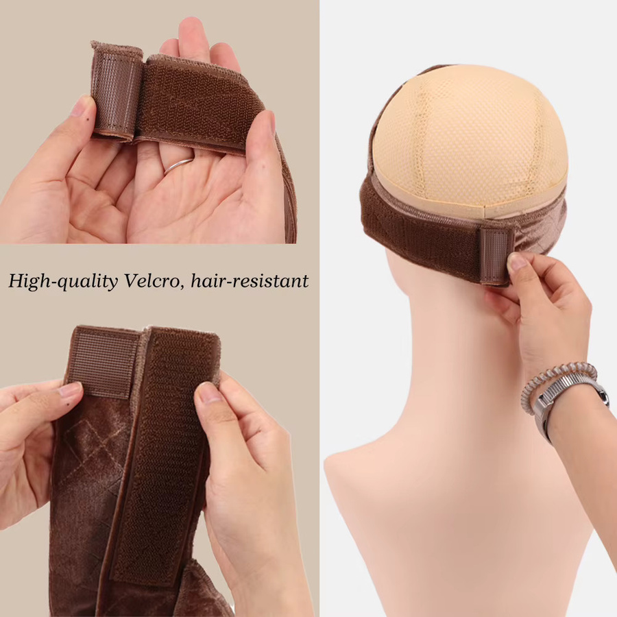 plussign Perücken-Stirnband, breites Samt-Perückenband, verstellbar - Bild 4