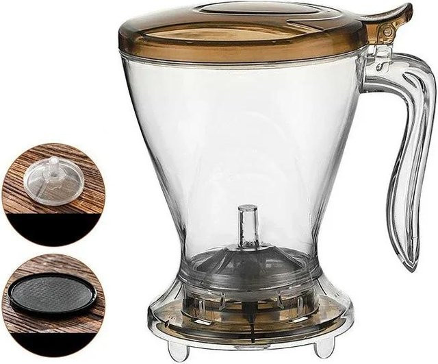 Bestbags Kaffeefilter Glas Sharing Pot Set Pour Over Kaffeetropfer und Espressokanne in Grau und Transparent - Bild 1