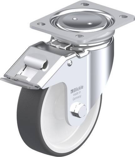Blickle LUH-POTH 160G-FI Lenkrolle mit Feststeller in Silber, Rad-Durchmesser: 16 cm, Tragfähigkeit: 550 kg - Bild 1