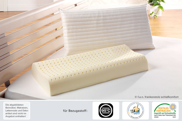 f.a.n. Frankenstolz Medisan Sleep & Care Nackenstützkissen aus Latex in Weiß, B/T: 80 x 40 cm