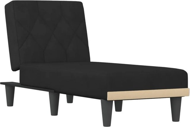 vidaXL Chaiselongue Modell 8 in Schwarz mit Samtbezug, B/T/H: 140 x 70 x 110 cm - Bild 1