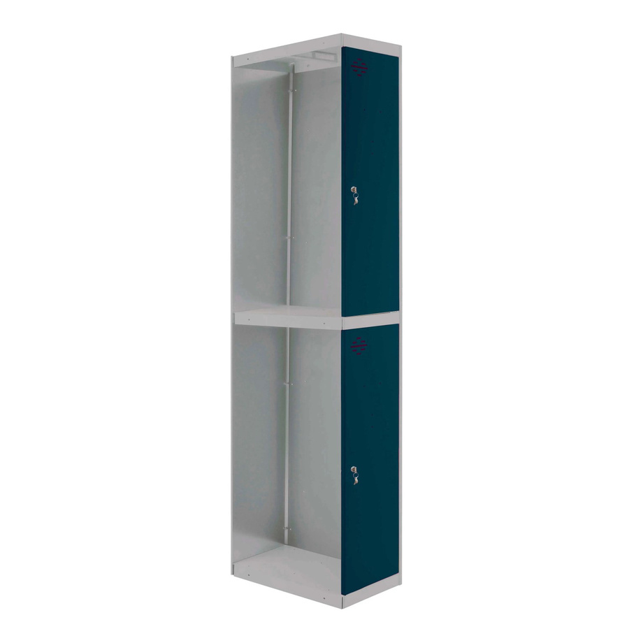 PROREGAL Spind AMEGO Anbaumodul mit 2 Abteilen, Schließfach Garderobe, Grau-Anthrazit, H x B x T: 180 x 40 x 50 cm - Bild 2