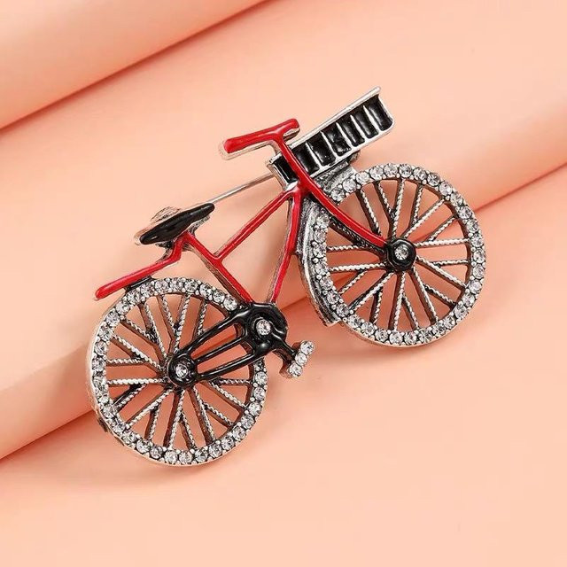 Brosche Fahrradform, brown, Unisex - Bild 1