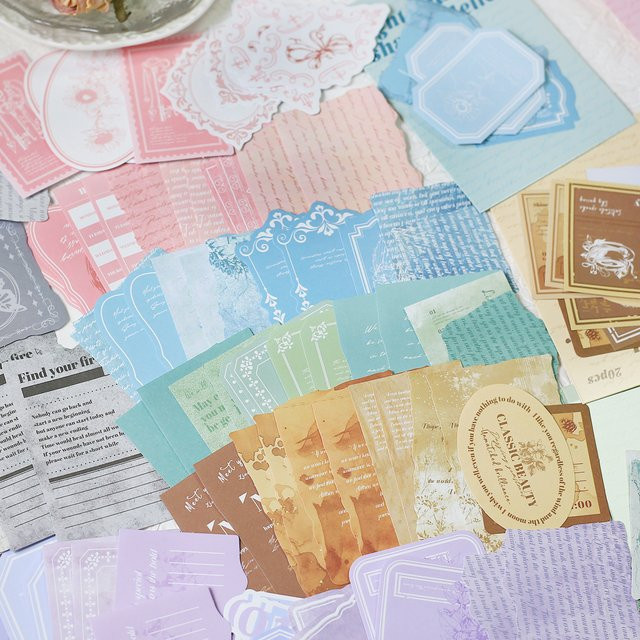Journamm Vintage-Dekorationsaufkleber aus Papier mit 20 Blatt für DIY Junk Journaling und Sammelalben - Bild 1