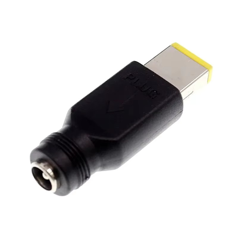 Lenovo Power Converter DC 5,5x2,1mm Buchse auf Vierkant Stecker für AC Power Adapter Ladegerät in Schwarz - Bild 2