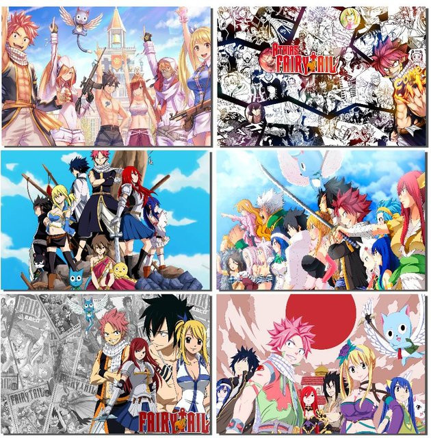 Pop Comics FAIRY TAIL Fotohintergrund aus Papier in Multicolour, B: 70 cm, H: 70 cm - Bild 1