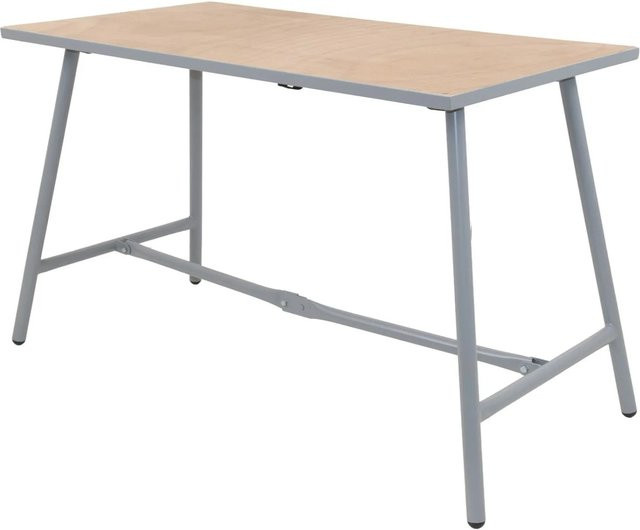 TRUTZHOLM Klappbare Werkbank aus Stahl und Sperrholz in Grau, B/T/H: 114 x 60 x 84 cm, 150 kg Tragkraft - Bild 1
