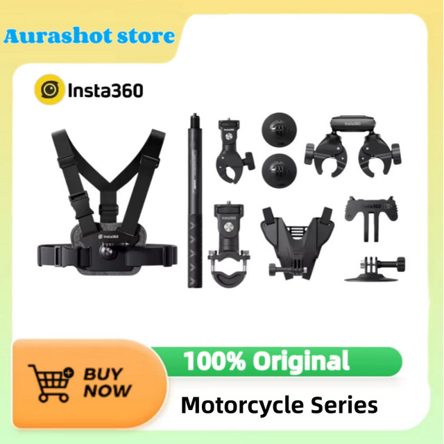 Insta360 Motorrad-Zubehör-Set in Schwarz für Ace Pro 2, Ace Pro, X5, X4 und X3 - Bild 1