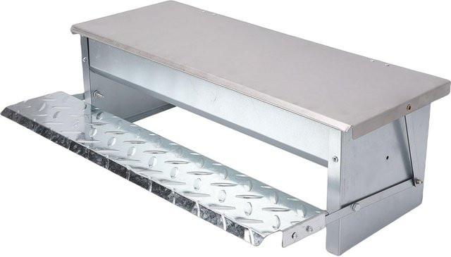 Aimo Automatischer Hühner-Futterautomat aus Edelstahl in Silber für den Außenbereich - Bild 1