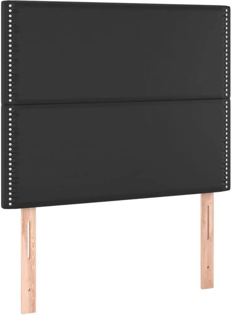 vidaXL LED Kopfteil in Schwarz aus Kunstleder mit USB-Ladeport und integrierter Beleuchtung, B/T/H: 100 x 5 x 118-128 cm - Bild 1