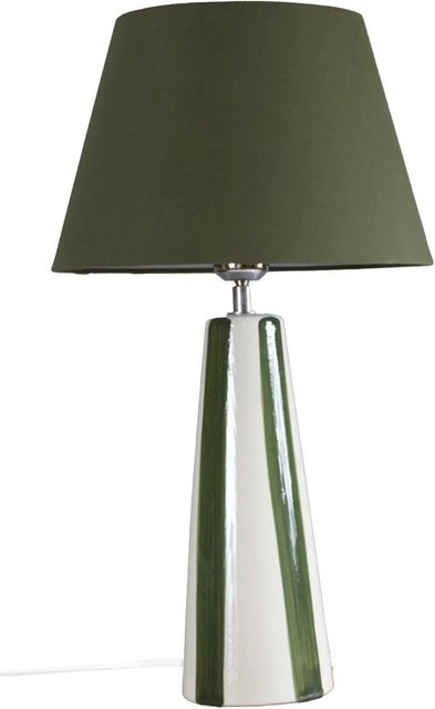 PR Home Leya Tischleuchte aus Keramik in Grün, B/T/H: 30 x 54 x 54 cm - Bild 1