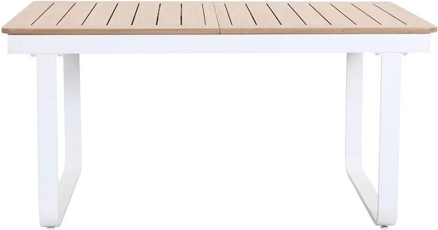 Vente-unique Gartentisch Seruno aus Aluminium in Weiß, rechteckig und ausziehbar, B/T/H: 245,5 x 155 x 75 cm - Bild 1