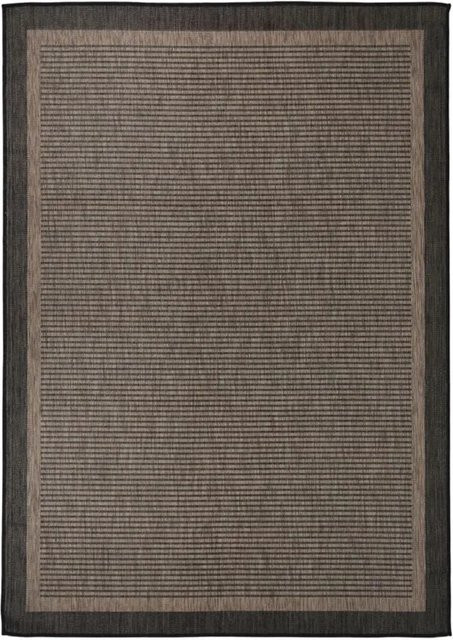 vidaXL Outdoor-Teppich Flachgewebe aus Polypropylen in Dunkelbraun, B/T: 140 x 200 cm - Bild 1