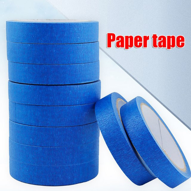 Selbstklebendes blaues Abdeckband aus Papier, 20 m, beschreibbar für Malerei, Kunst und DIY - Bild 1