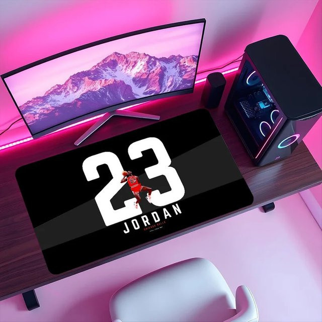 VIKAMA Basketball-Fan Exklusiv Nr. 23 Gaming-Mauspad, rutschfeste Computer-Schreibtischunterlage, Multicolour - Bild 1