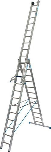 Krause Vielzweckleiter STABILO + S aus Aluminium in Silber und Blau mit 12 Stufen - Bild 1