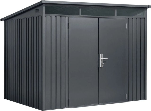 Osoltus Premium Metall Gerätehaus Skylight in Anthrazit, 8 m², B: 300 cm, T: 280 cm, H: 173 cm - Bild 1