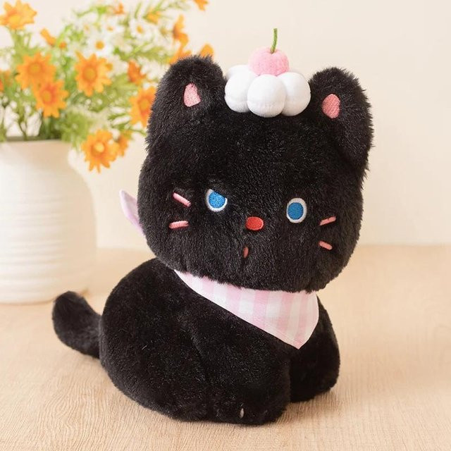 Yiran toy Miau Miau Kätzchen Puppe, Plüschtiere, Schwarz, 25cm - Bild 1