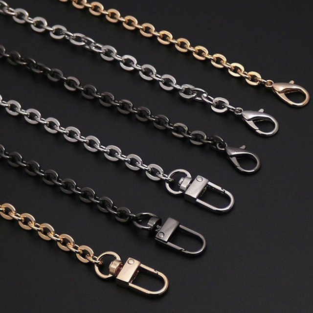 Ersatzkette Metall, 120 cm, Goldene silberne Aluminium Kette - Bild 1