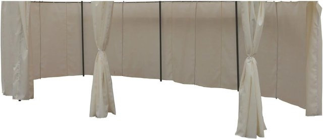 Lex 8er Set Seitenteile für Pavillon 5,3 x 3,5 m Oval, Wasserabweisende Seitenwände als Sichtschutz, Farbe: Beige - Bild 1