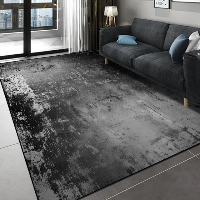 Moderner abstrakter Teppich von Karpetti in Grau, rutschfest und waschbar, B/T: 160 x 230 cm - Bild 1