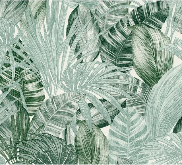 AS Creation Pop Up Panel Selbstklebende Vliestapete Floral in Grün-Weiß, Breite: 52 cm, Höhe: 250 cm - Bild 1