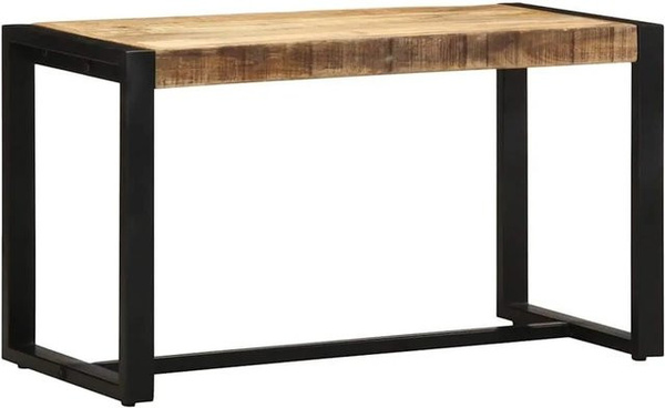 vidaXL Bank aus rauem Mangoholz in Braun B/T/H: 80 x 35 x 45 cm