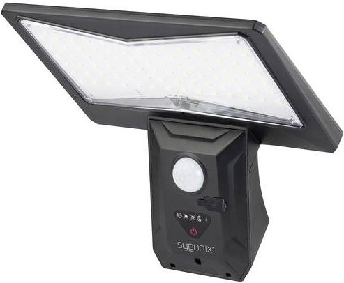 Sygonix SY-5626570 Solar-Außenwandleuchte mit Bewegungsmelder, LED, Schwarz - Bild 1