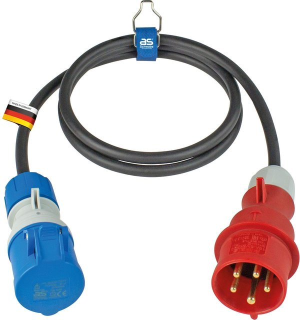 AS Schwabe CEE Adapterleitung 1,5 m mit 5-poligem CEE Stecker auf CEE Kupplung IP44 für den Außenbereich - Bild 2