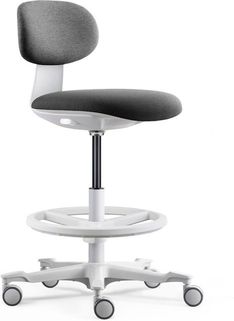 hjh OFFICE Arbeitsstuhl WORK MF2 W aus Stoff ohne Armlehnen - Bild 1