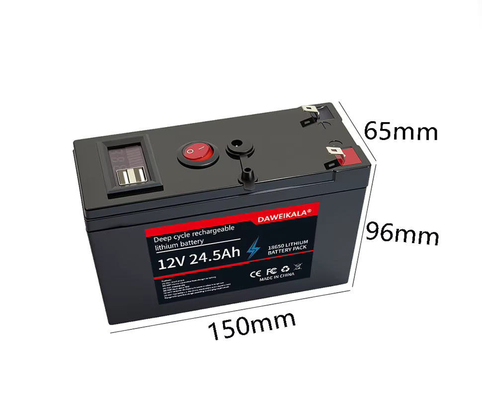 DAWEIKALA 12V Li-Ion 18650 Lithium-Akku-Pack mit Ladegerät in Schwarz für Sprühgeräte, Kinder-Elektroautos, Waagen und Zugangskontrolle - Bild 2