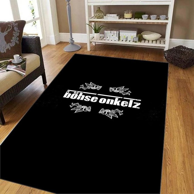 Böhse Onkelz Teppich für Wohnzimmer und Schlafzimmer, rutschfest und waschbar, Breite: 120 cm, Länge: 160 cm - Bild 1