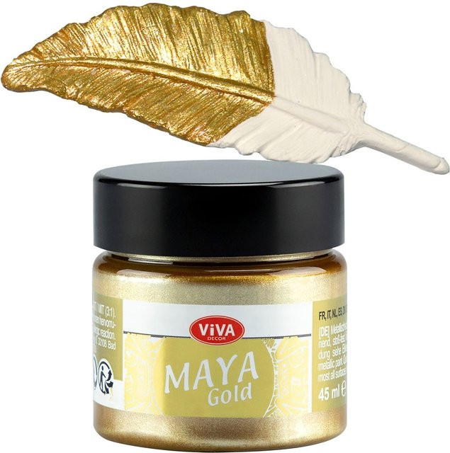 Viva Decor Maya Gold Strukturpaste in Gold, 45 ml - Bild 1