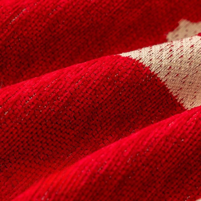 Super Six Sofabezug aus Chenille in Rot, einteiliger Sofabezug für alle Jahreszeiten, kratzfest, B: 180 cm, H: 130 cm - Bild 2