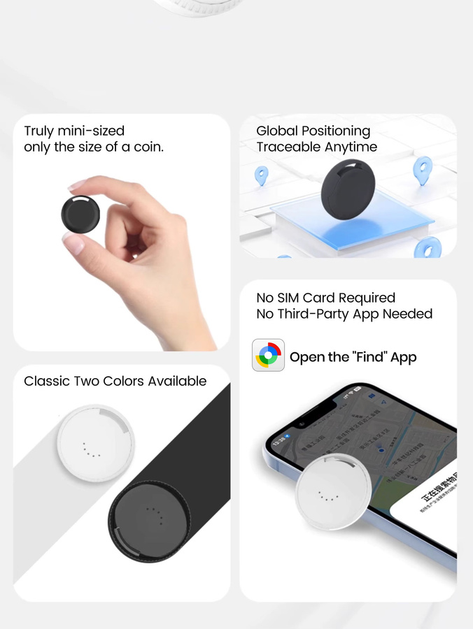 Google Smart Tag Tracker Android GPS-Locator in Weiß für Schlüssel und Geldbörse - Bild 5