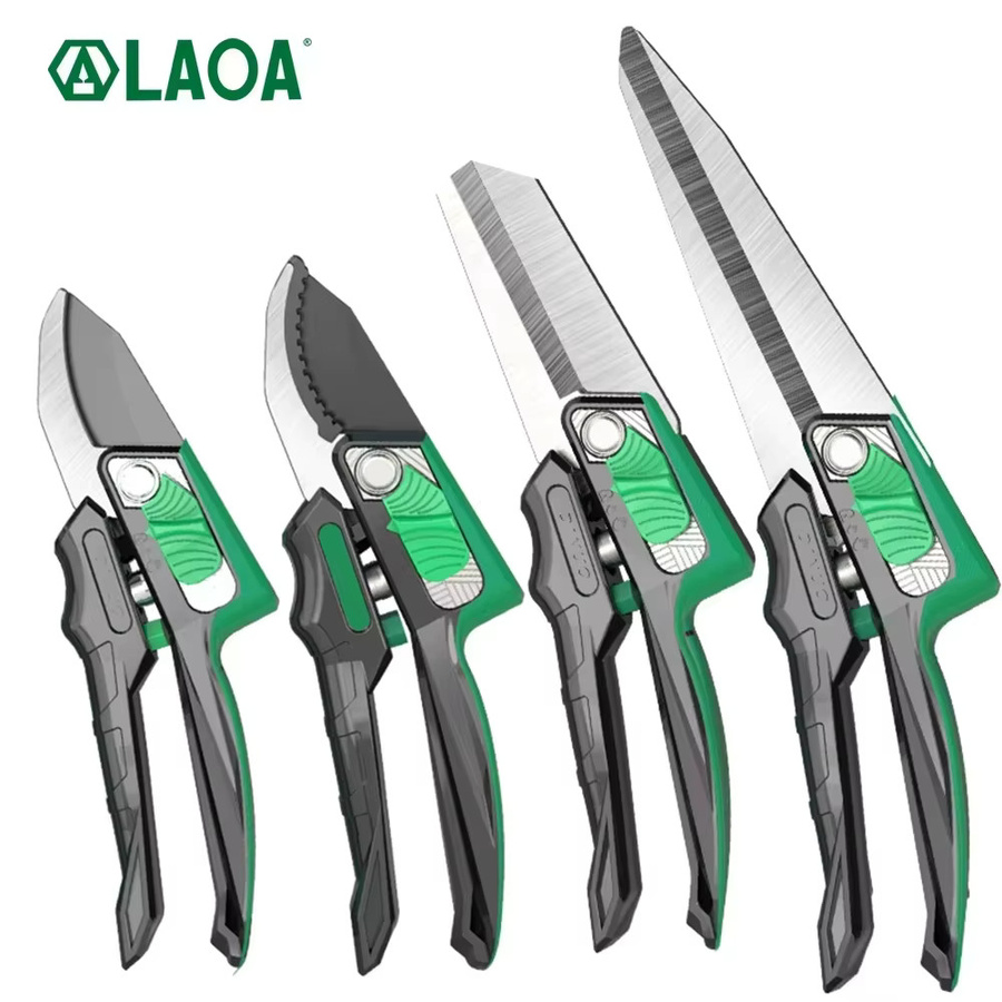 LAOA Garten-Trimmschere 8 Zoll in Grün, 25,4 cm verlängerte gerade Gartenschere für effizientes Arbeiten - Bild 5