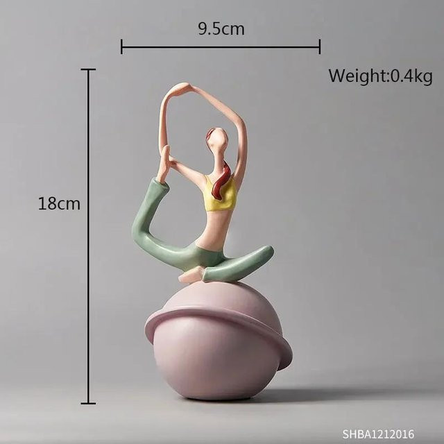 Dekorative Yoga-Figur aus Harz in Yoga-Pose für dein Wohnstudio oder als Geschenk - Bild 1