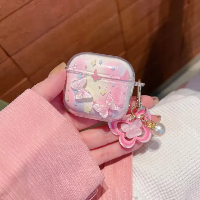 DO AS YOU WISH Schutzhülle für Apple AirPods Pro 3, transparente Schmetterlings-Hülle in Transparent - Bild 1
