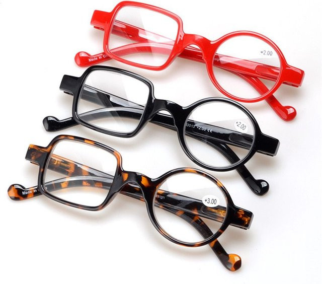 Gootrades Lesebrille, Vollrand, Kunststoff, Unregelmäßiger Runder Quadratischer Rahmen - Bild 1