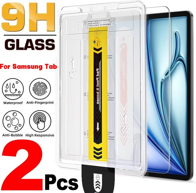 2 Stück Displayschutzfolie aus gehärtetem Glas für Samsung Galaxy Tab S8 S9 S10 Plus S8 S7 A9 S9 FE Plus, transparent - Bild 1