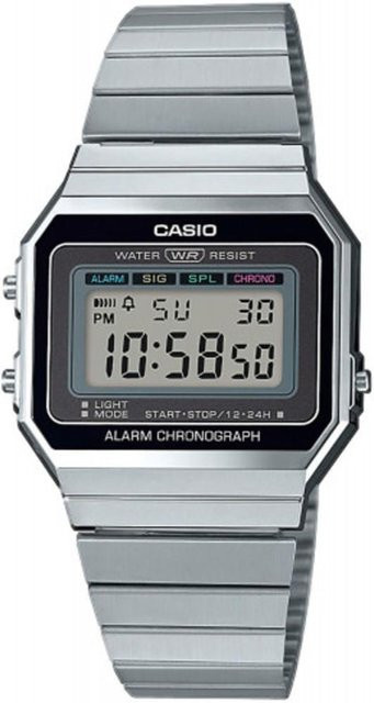 Casio Digitaluhr, Quarz, Edelstahl, 33 mm, Schwarz, Unisex - Bild 1