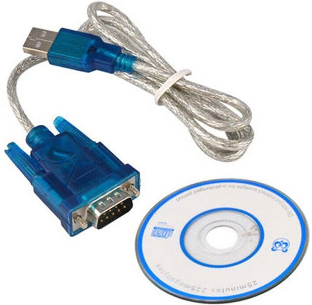 USB 2.0 zu Seriell RS-232 DB9 9-Pin Adapter mit CH340 Chipsatz, blau, Länge: 80 cm - Bild 1
