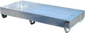 Bauer Südlohn Auffangwanne aus Stahl, feuerverzinkt, Farbe: Silber, B/T: 180 x 80 cm - Bild 1