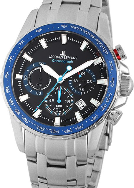 Jacques Lemans Chronograph, Quarz, Edelstahl, 42 mm, Herren - Bild 1