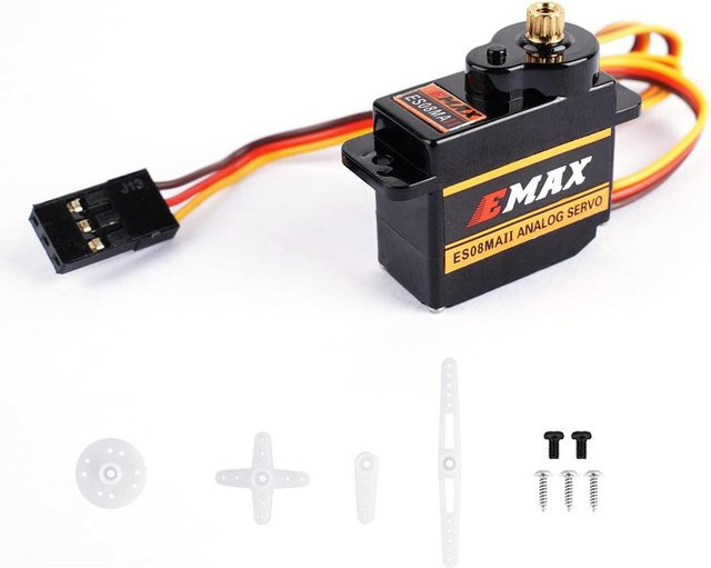 EMAX ES08MA II Analog Servo, Metal Gear, für RC Robotik Flugzeug Flügel Auto - Bild 1