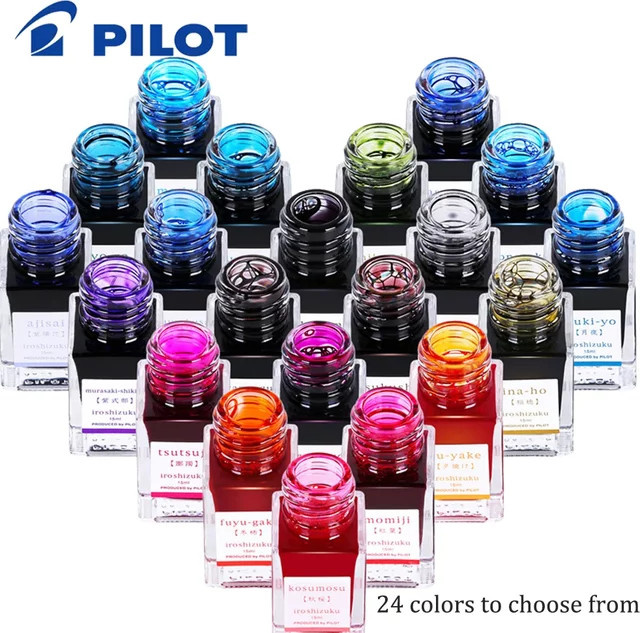 PILOT Iroshizuku Bokusui Tinten-Set in 24 Farben, 15 ml pro Flasche - Bild 1