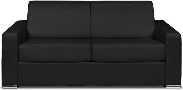 Schlafsofa Calito Vente-unique Schwarz mit Lederbezug B/T/H: 223 x 194 x 140 cm - Bild 1