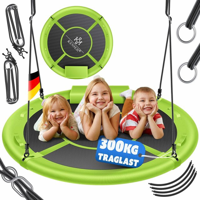 KESSER Nestschaukel Tellerschaukel als verstellbare Hängeschaukel für Kinder und Erwachsene für Indoor und Outdoor - Bild 1